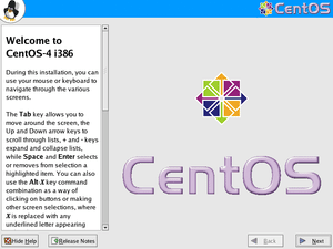 CentOS 4.2 Welcome en 3